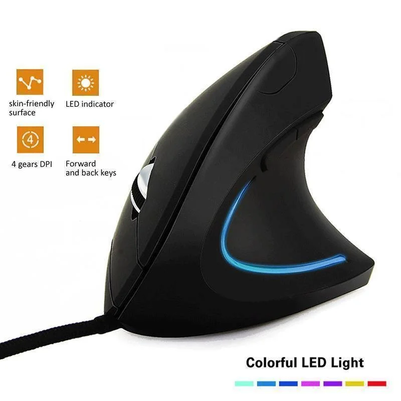 Mouse Bungee Holder - Ergonomische Vertikale Rechtshändige Gaming-Maus Kabelgebunden 3200DPI