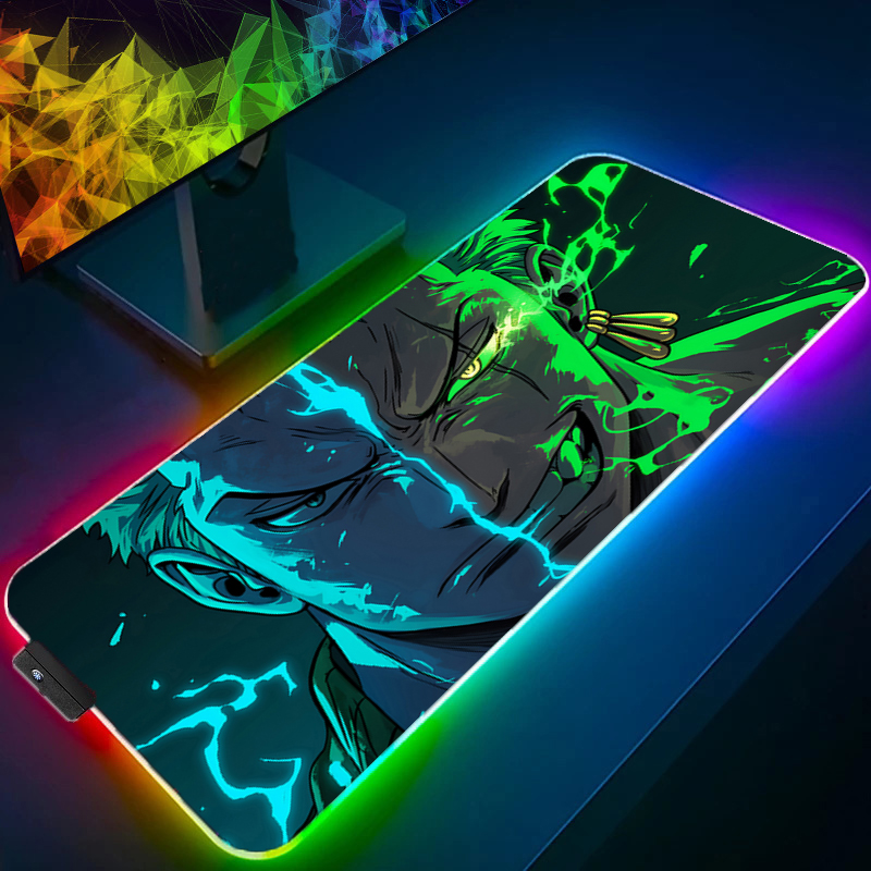 Gaming Pc Equipment - ONE PIECE Zoro Mauspad RGB Gaming