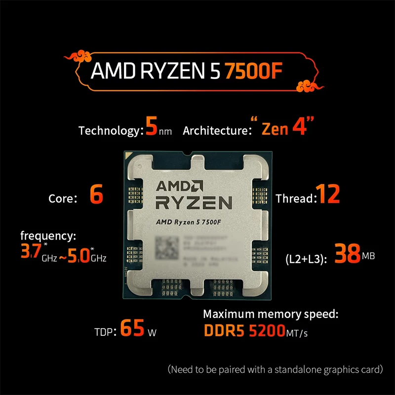AMD Ryzen 5 7500F 3,7GHz 6-Ker – Pc Gaming Ryzen 5 Bewertung und Preis