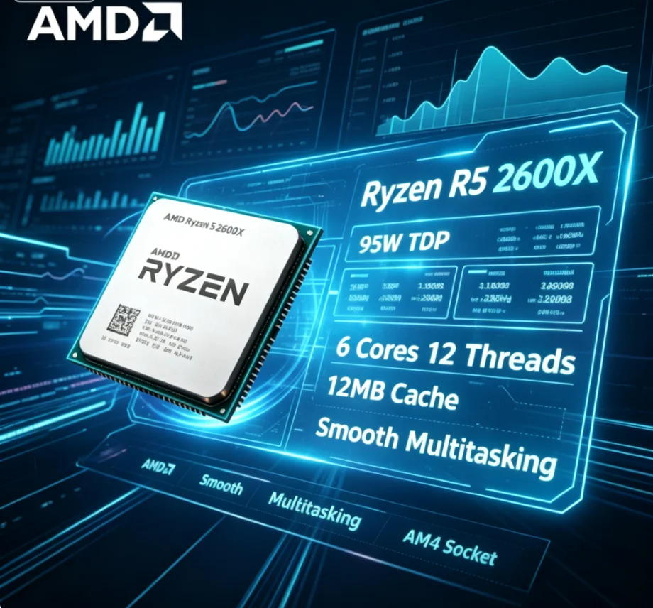 AMD R5 2600X 12nm Unboxed-Proz – Pc Gaming Ryzen 5 Bewertung und Preis