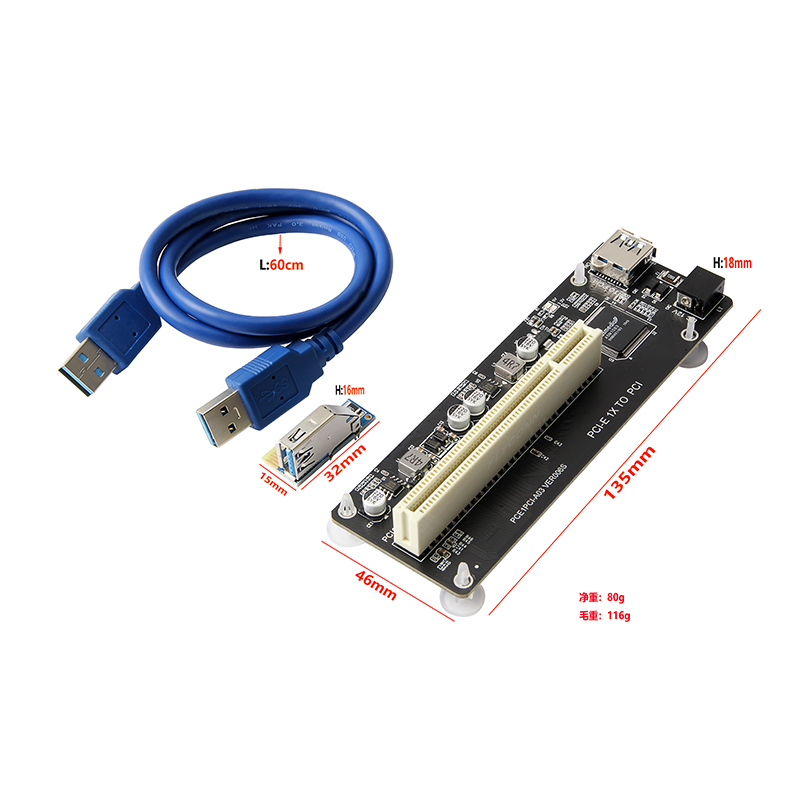 PCI E PCI-E PCI Express X1 zu  – Pcie Riser Cable Bewertung und Preis